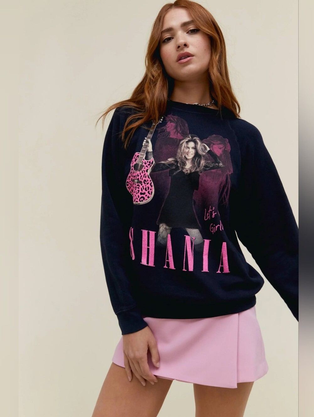 ❣️🪷NWT Daydreamer Vintage Shania Twain Leopard 🐆 Graphic Sweatshirt, size S 🌙
